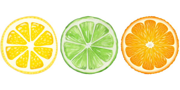 oranges, lemons, and limes